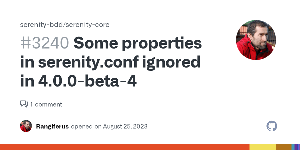 Some properties in serenity.conf ignored in 4.0.0beta4 · Issue 3240