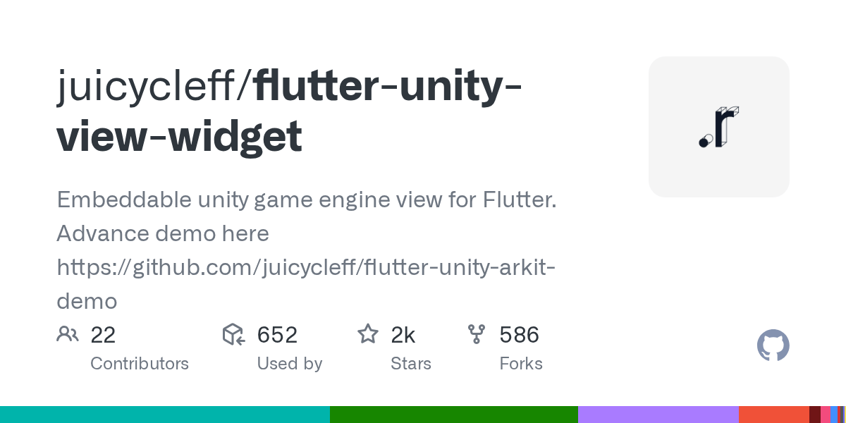 GitHub juicycleff/flutterunityviewwidget Embeddable unity game