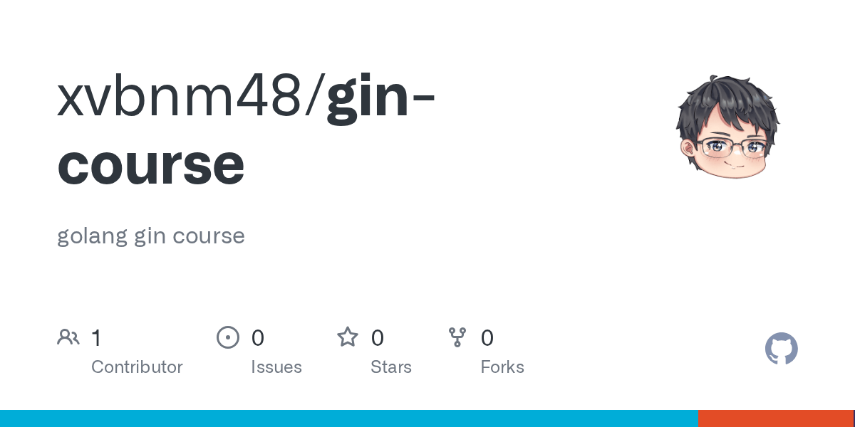 GitHub xvbnm48/gincourse golang gin course