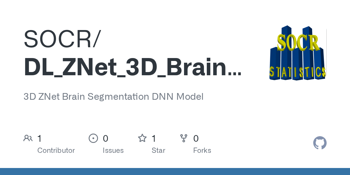 GitHub 3D Brain Segmentation DNN Model