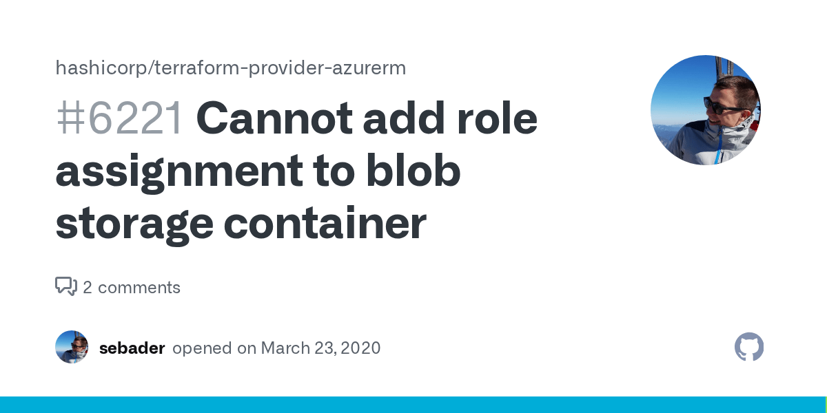 Cannot add role assignment to blob storage container · Issue 6221