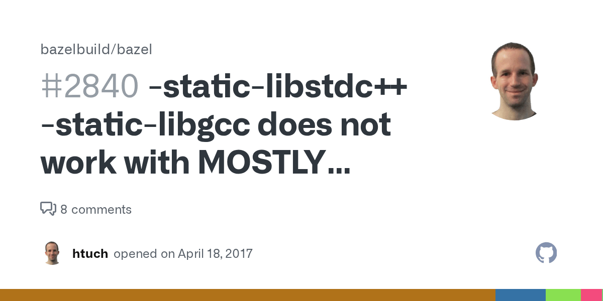 staticlibstdc++ staticlibgcc does not work with MOSTLY STATIC