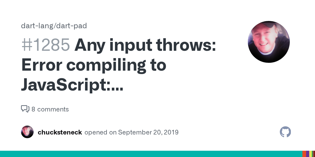 Any input throws Error compiling to JavaScript XMLHttpRequest error