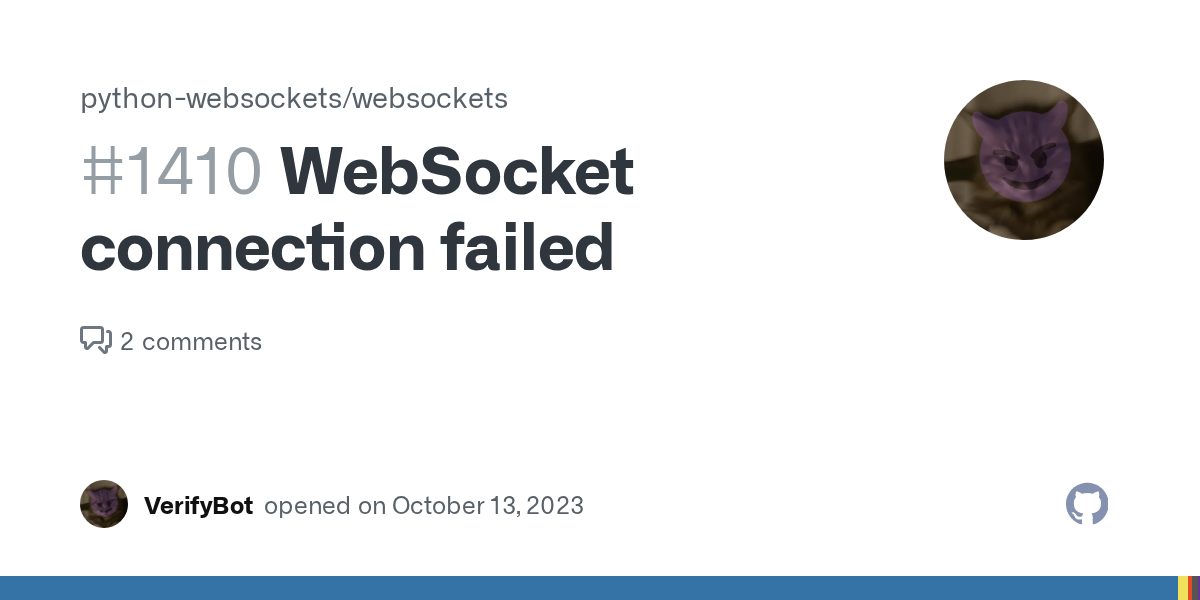 Socket connection failed · Issue 1410 · pythonwebsockets