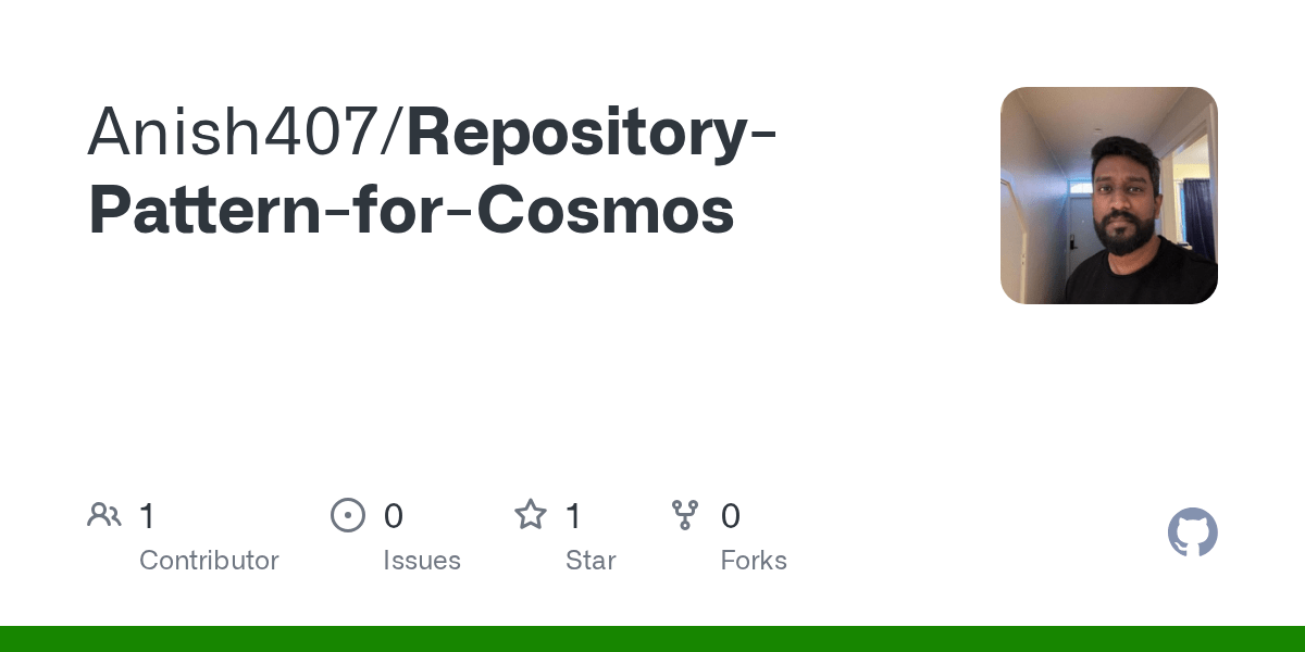 GitHub Anish407/RepositoryPatternforCosmos