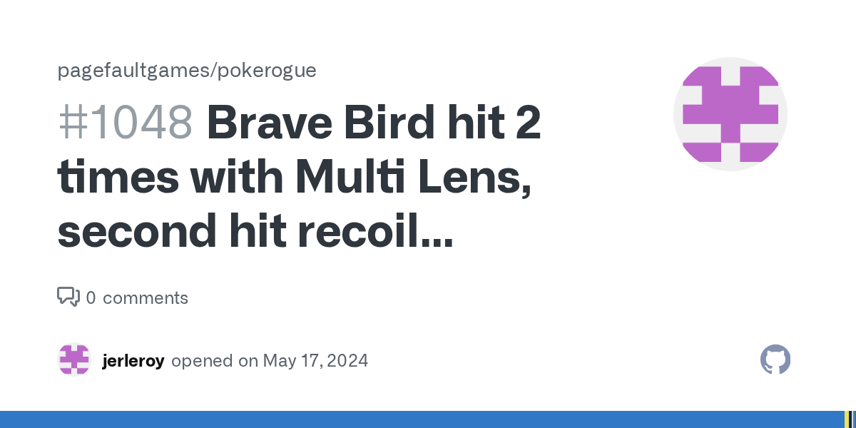 Brave Bird hit 2 times with Multi Lens, second hit recoil removed 