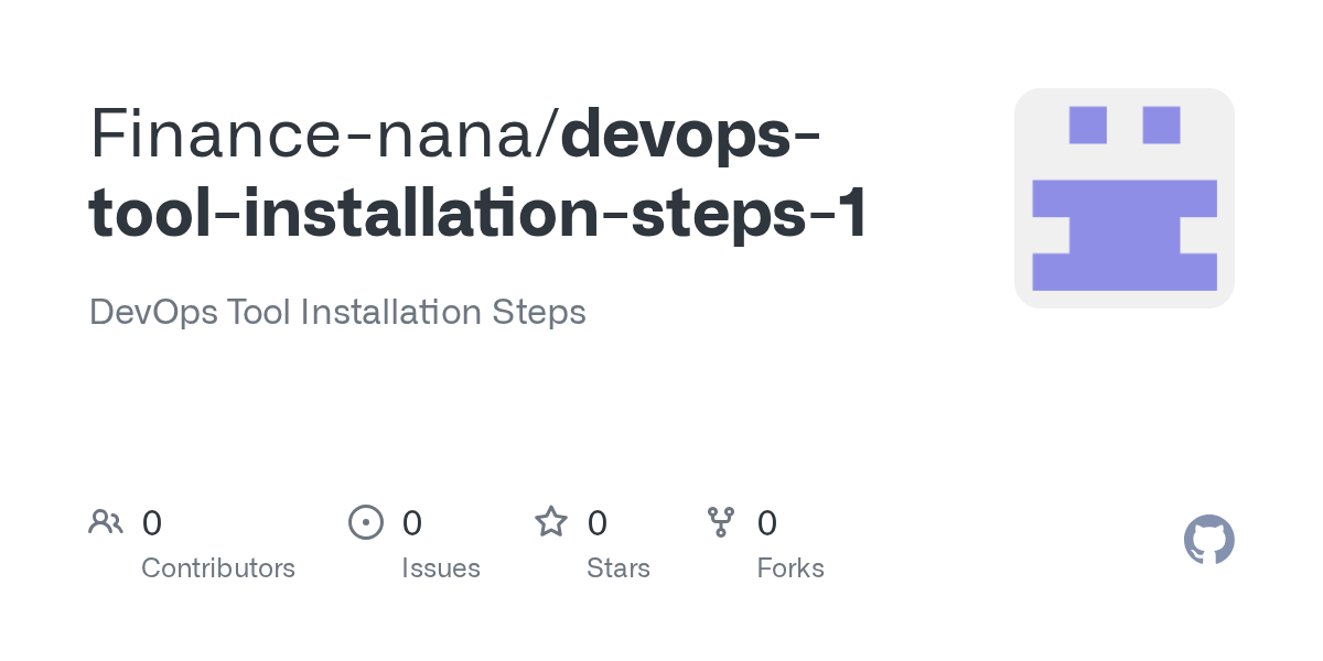 GitHub Financenana/devopstoolinstallationsteps1 DevOps Tool