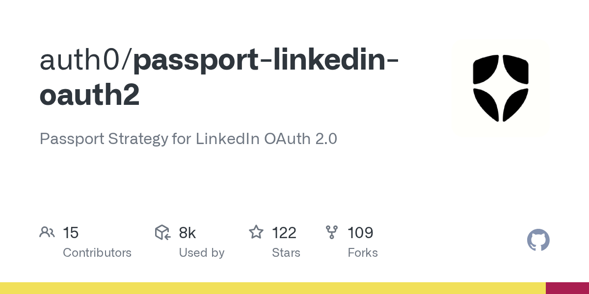 GitHub auth0/passportlinkedinoauth2 Passport Strategy for LinkedIn