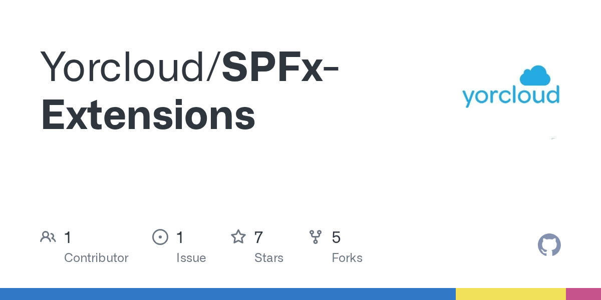 GitHub Yorcloud/SPFxExtensions