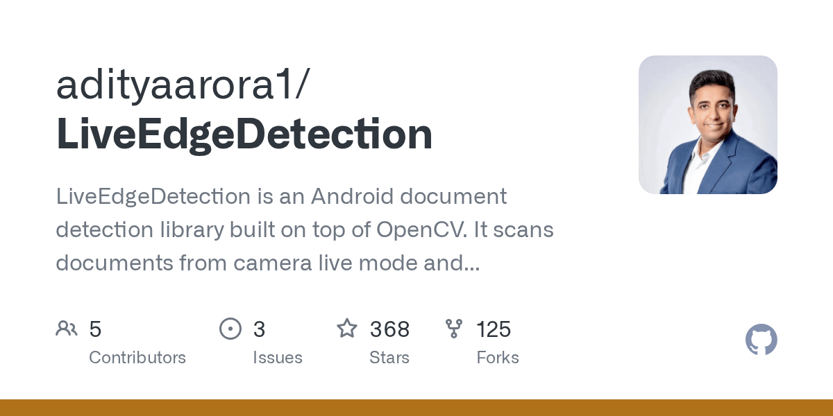 GitHub adityaarora1/LiveEdgeDetection LiveEdgeDetection is an
