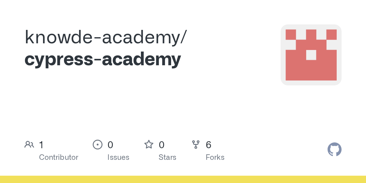 GitHub knowdeacademy/cypressacademy