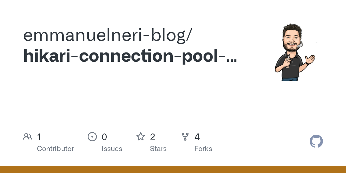 GitHub emmanuelneriblog/hikariconnectionpoolbenchmark
