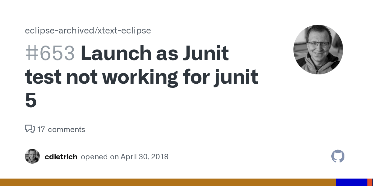 Launch as Junit test not working for junit 5 · Issue 653 · eclipse/xtexteclipse · GitHub