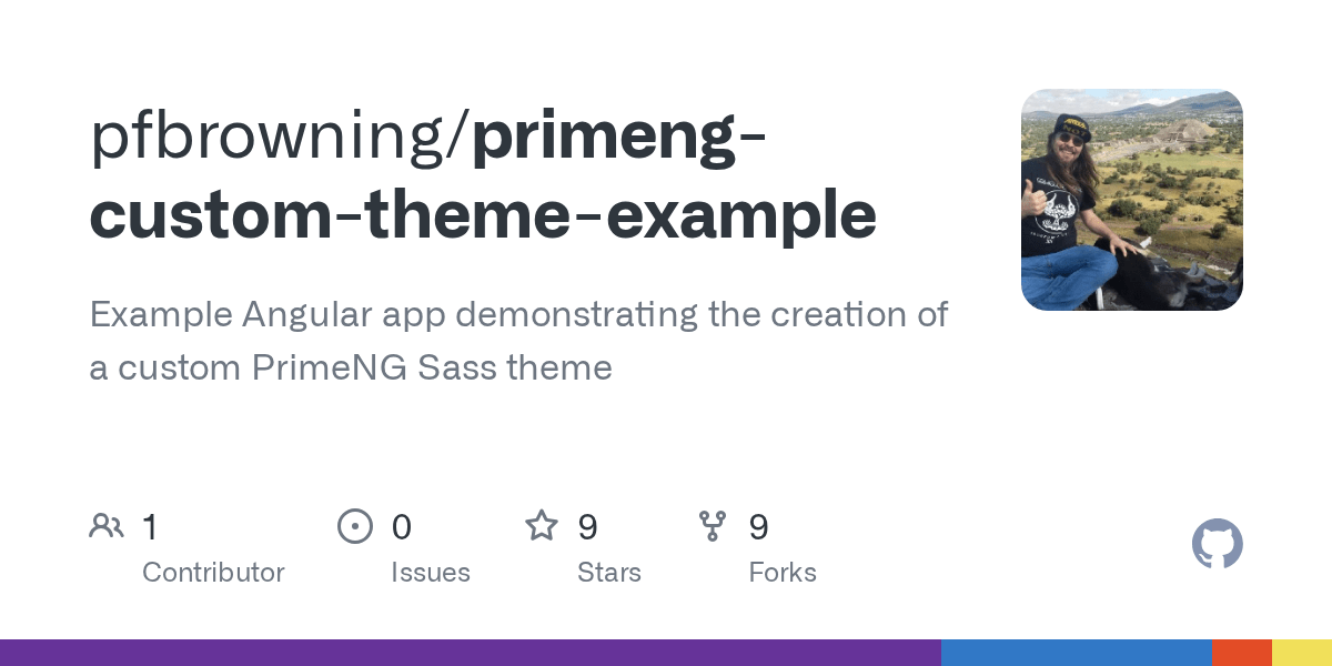 GitHub pfbrowning/primengcustomthemeexample Example Angular app