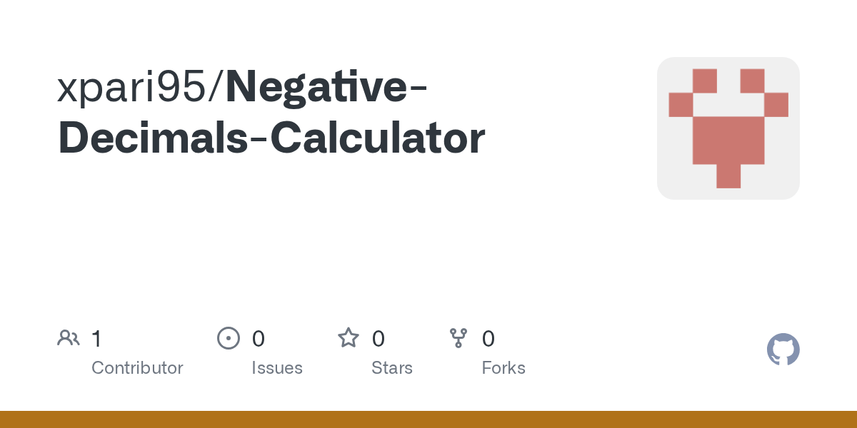 GitHub xpari95/NegativeDecimalsCalculator