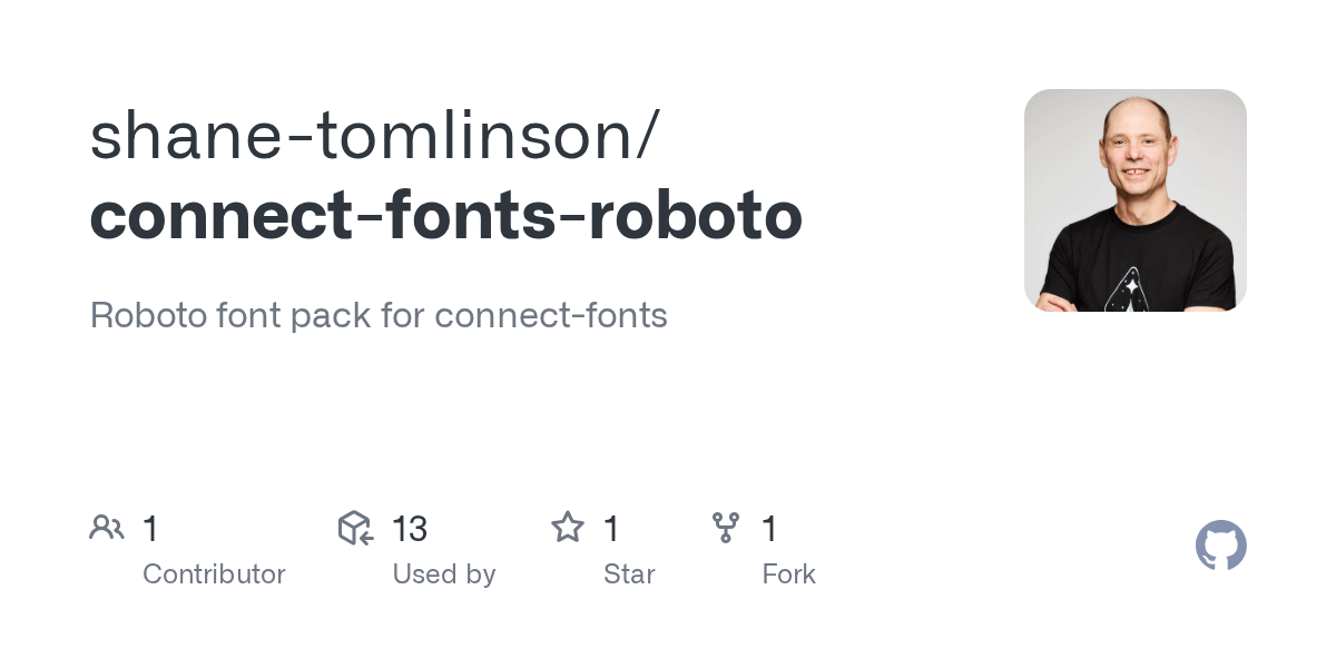 GitHub Roboto font pack for