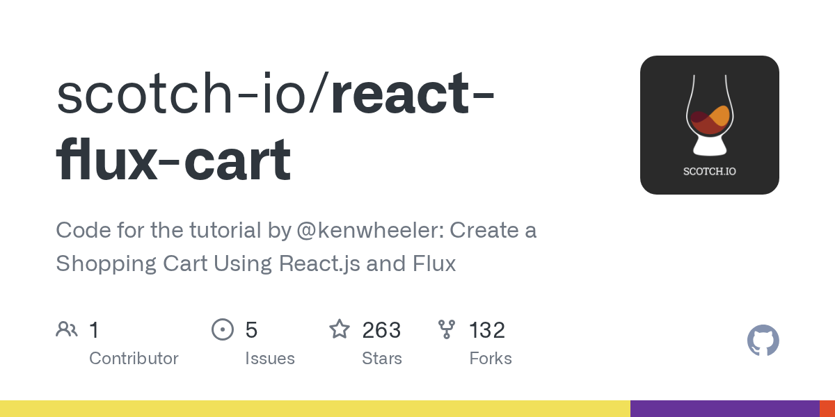 GitHub scotchio/reactfluxcart Code for the tutorial by