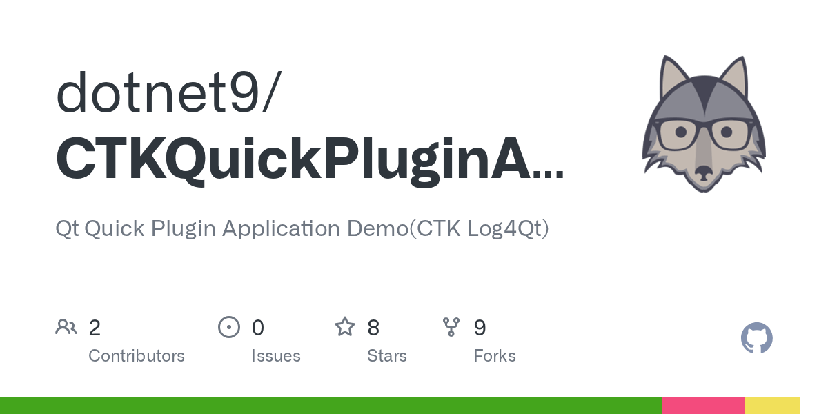 GitHub Qt Quick Plugin Application Demo(CTK Log4Qt)