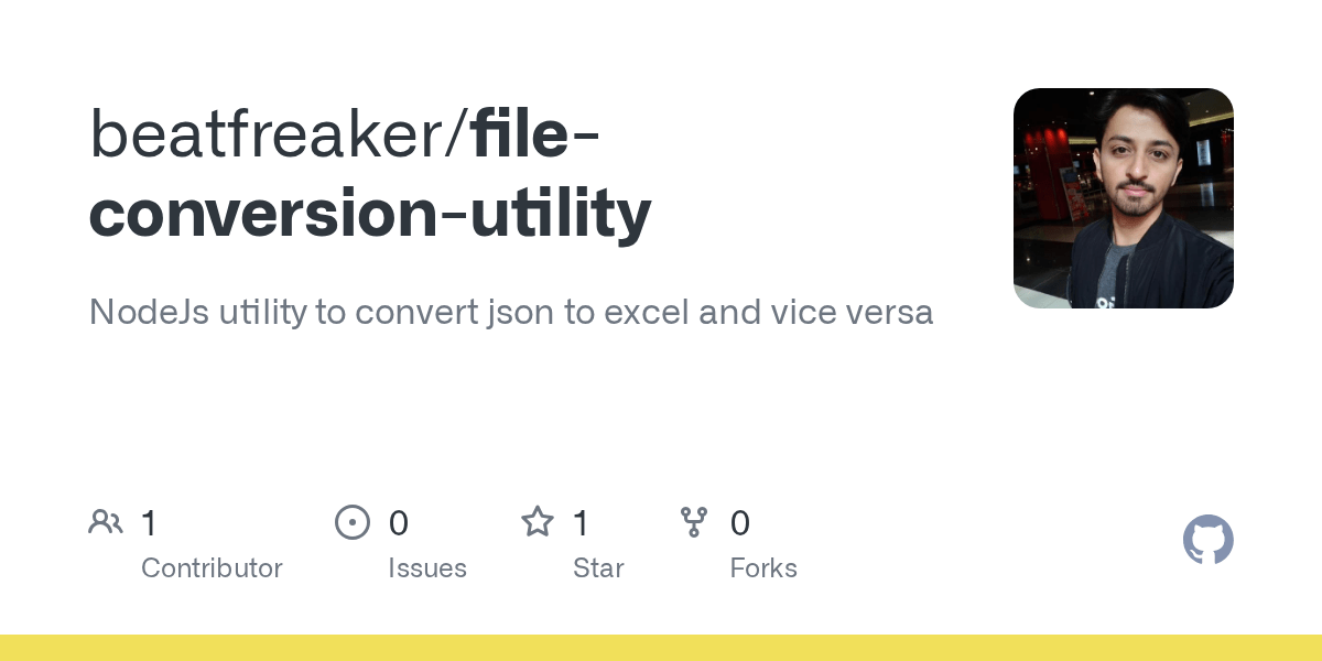 GitHub beatfreaker/fileconversionutility NodeJs utility to convert