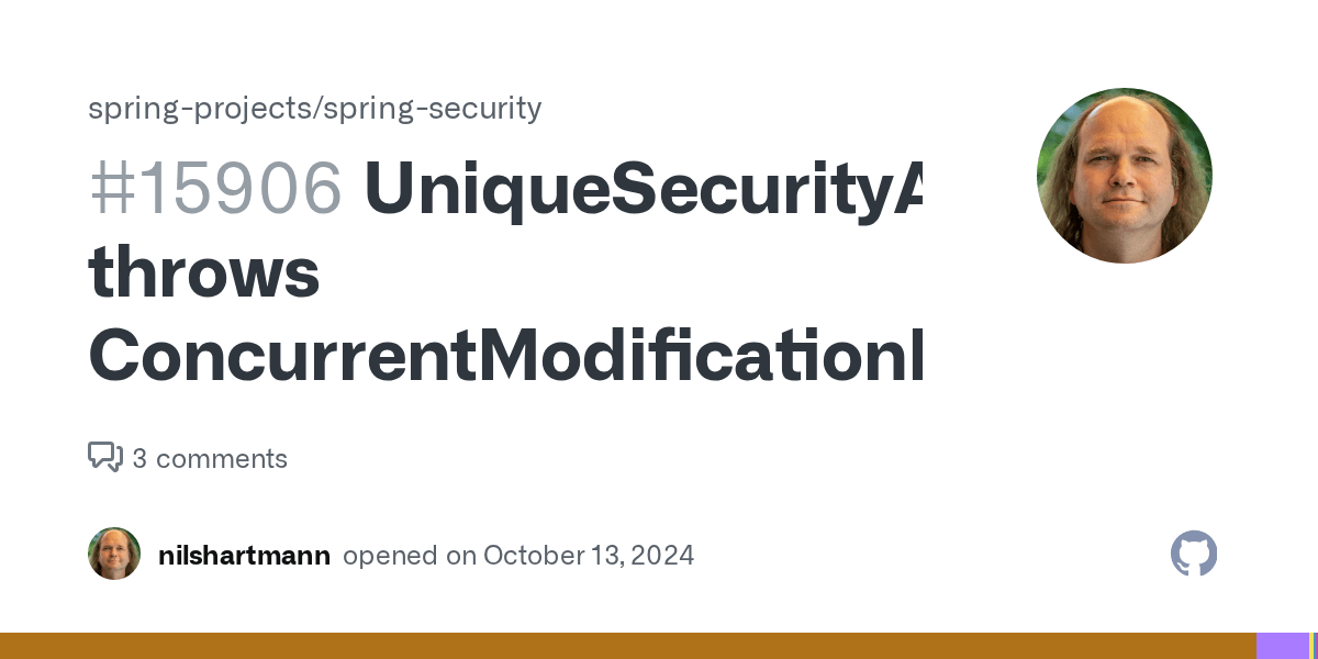 UniqueSecurityAnnotationScanner throws ConcurrentModificationException