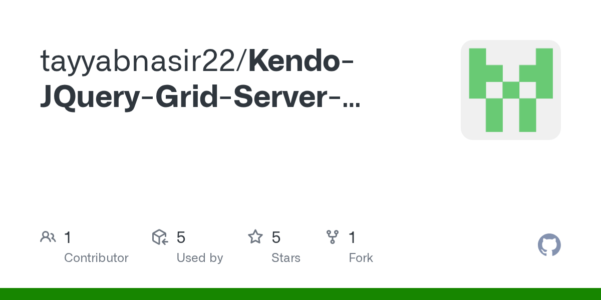 GitHub tayyabnasir22/KendoJQueryGridServerFilteringSorting