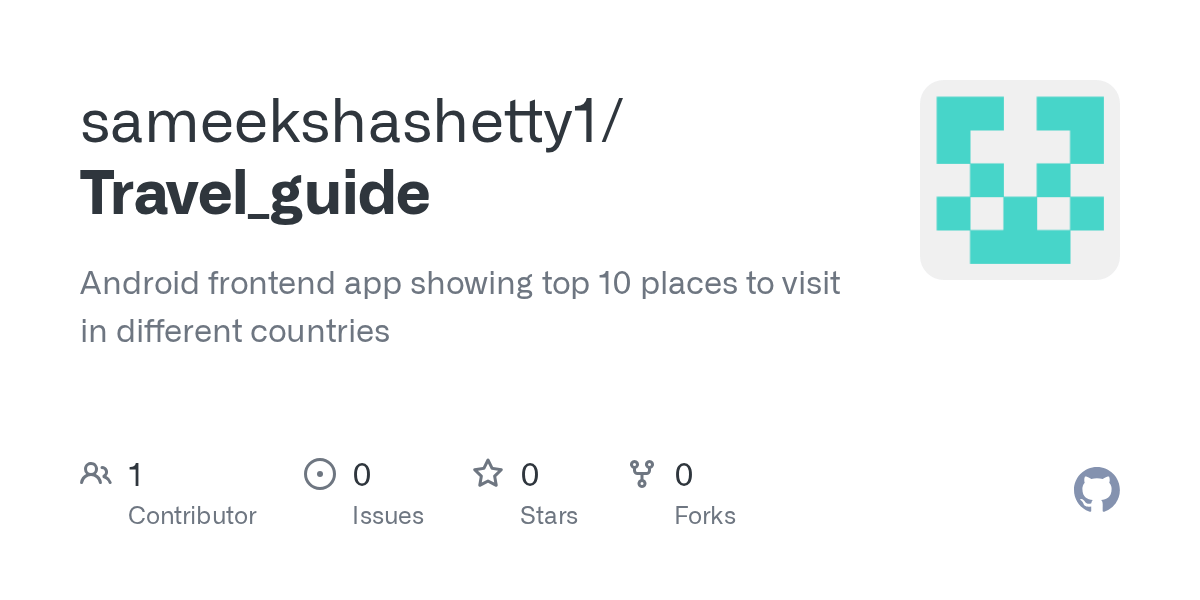 GitHub sameekshashetty1/Travel_guide Android frontend app showing