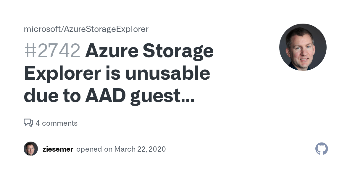 Azure Storage Explorer is unusable due to AAD guest accounts (improve