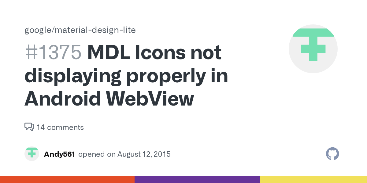 MDL Icons not displaying properly in Android WebView · Issue 1375