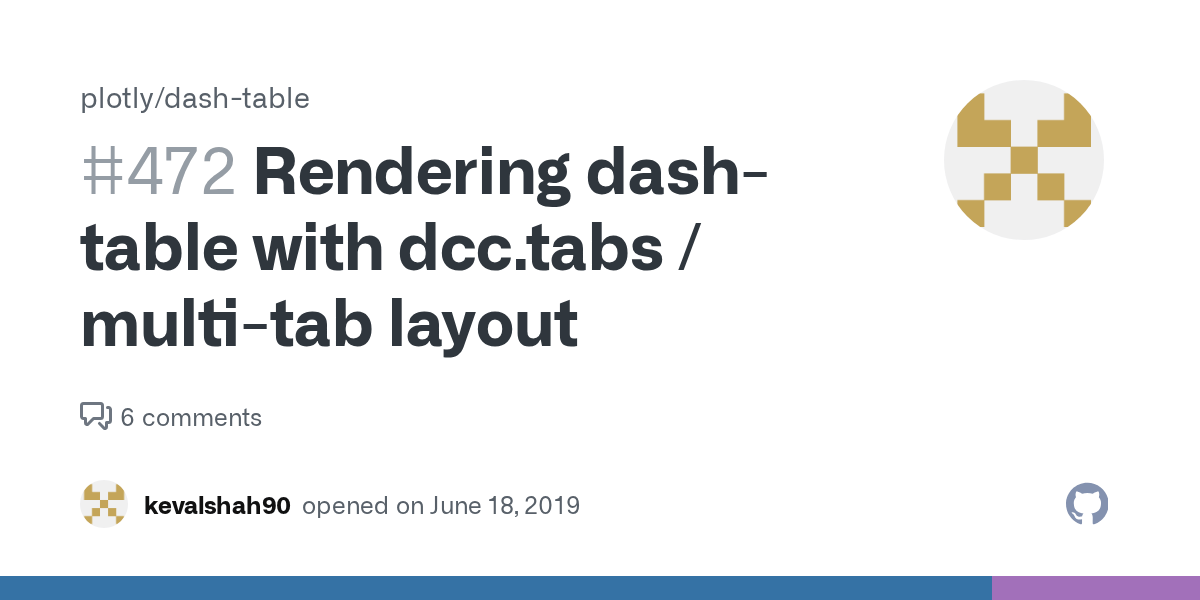 Rendering dashtable with dcc.tabs / multitab layout · Issue 472 · plotly/dashtable · GitHub