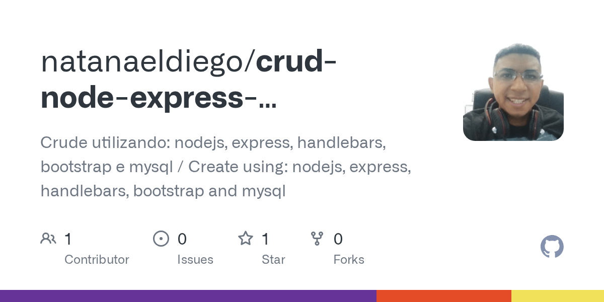 GitHub natanaeldiego/crudnodeexpresshandlebarsmysql Crude