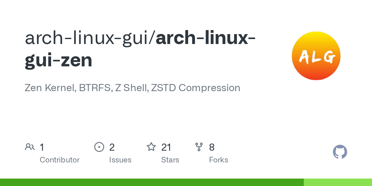 GitHub archlinuxgui/archlinuxguizen Zen Kernel, BTRFS, Z Shell