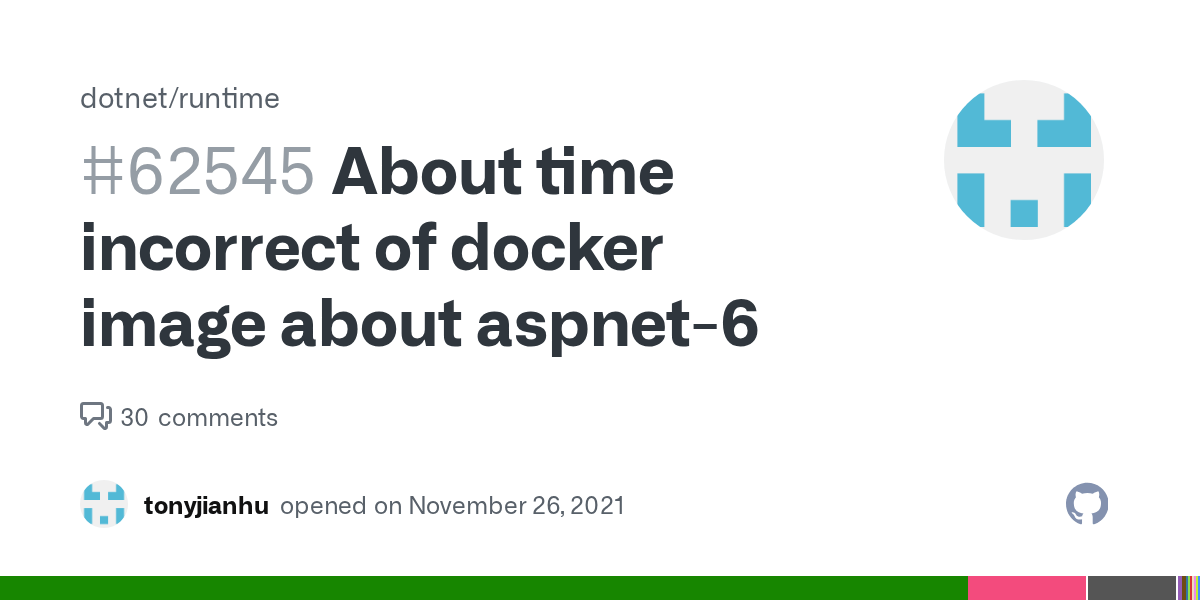 About time incorrect of docker image about · Issue 62545