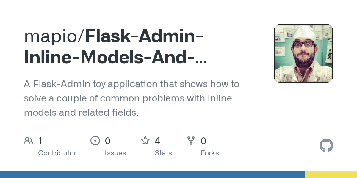 GitHub mapio/FlaskAdminInlineModelsAndRelatedFields A Flask