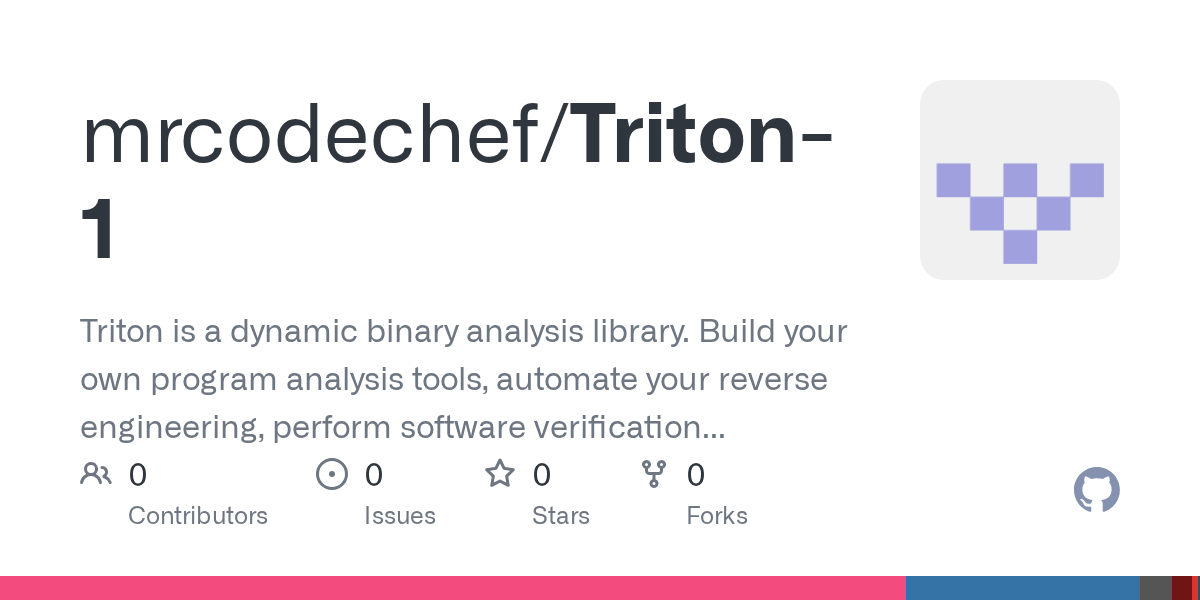 GitHub mrcodechef/Triton1 Triton is a dynamic binary analysis