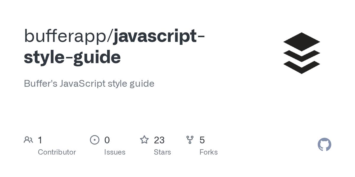 GitHub bufferapp/javascriptstyleguide Buffer's JavaScript style guide