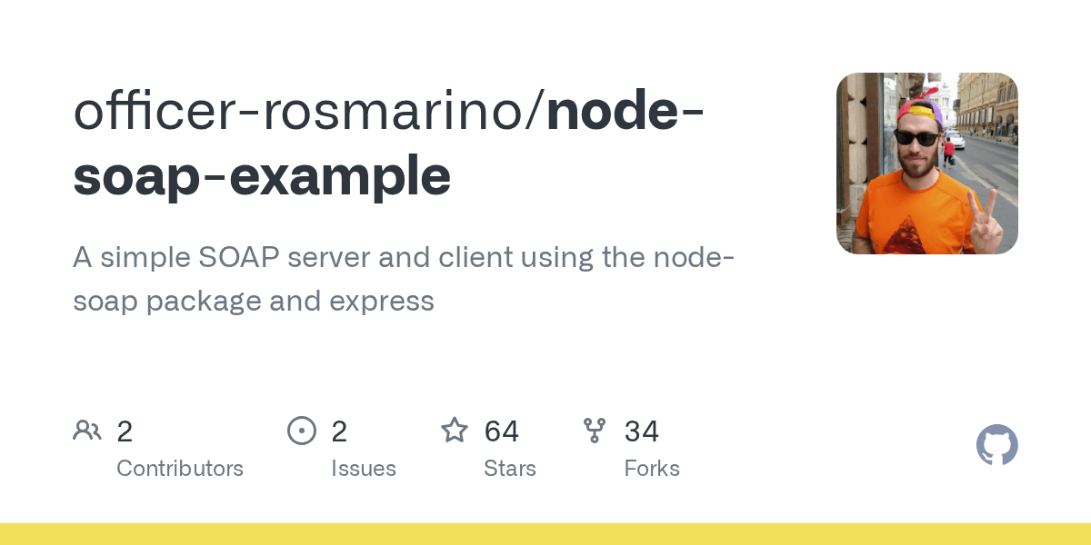GitHub officerrosmarino/nodesoapexample A simple SOAP server and