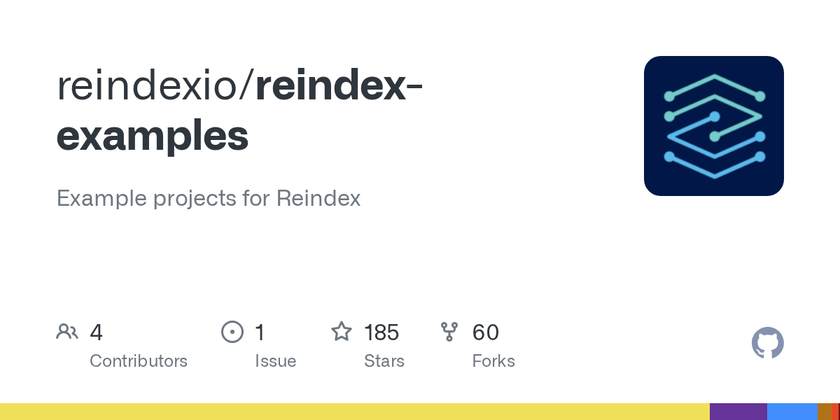 GitHub reindexio/reindexexamples Example projects for Reindex
