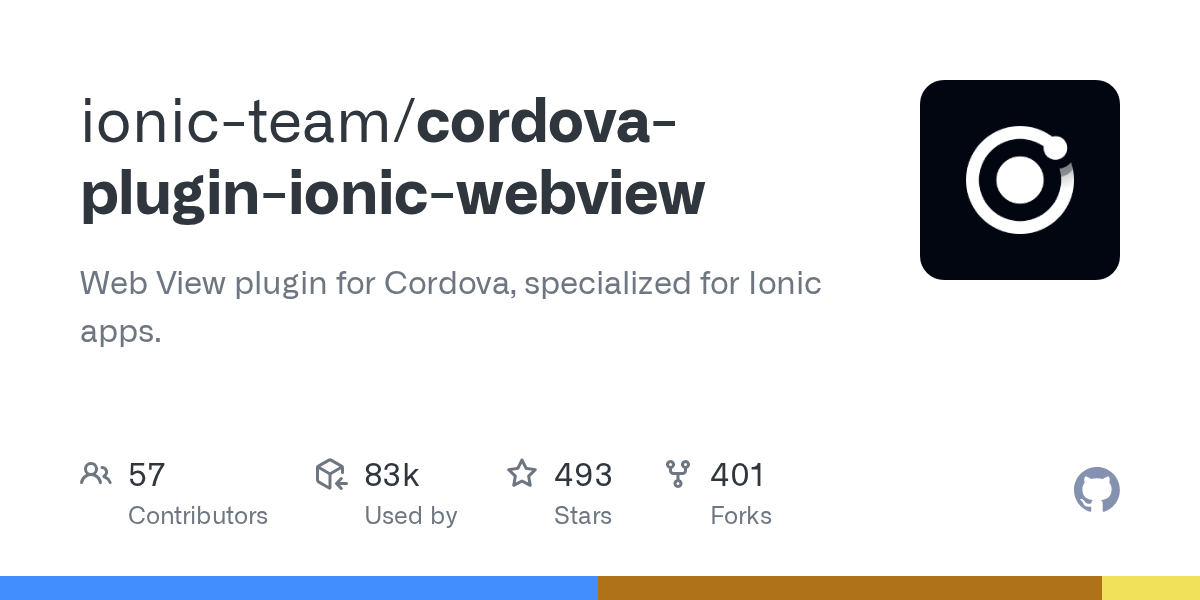 GitHub ionicteam/cordovapluginionicwebview  View plugin for