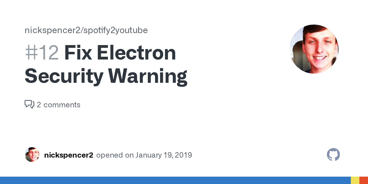 Fix Electron Security Warning · Issue 12 · nickspencer2