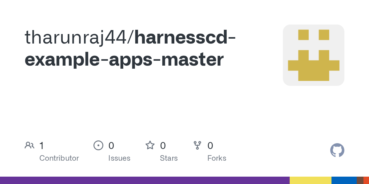 GitHub tharunraj44/harnesscdexampleappsmaster