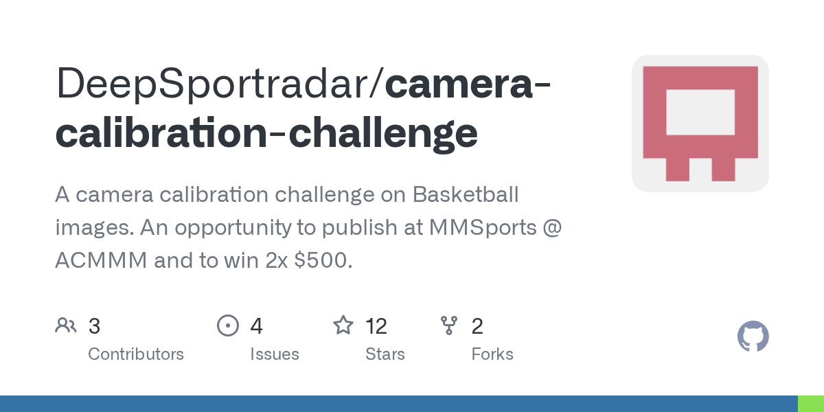 GitHub DeepSportRadar/cameracalibrationchallenge A camera