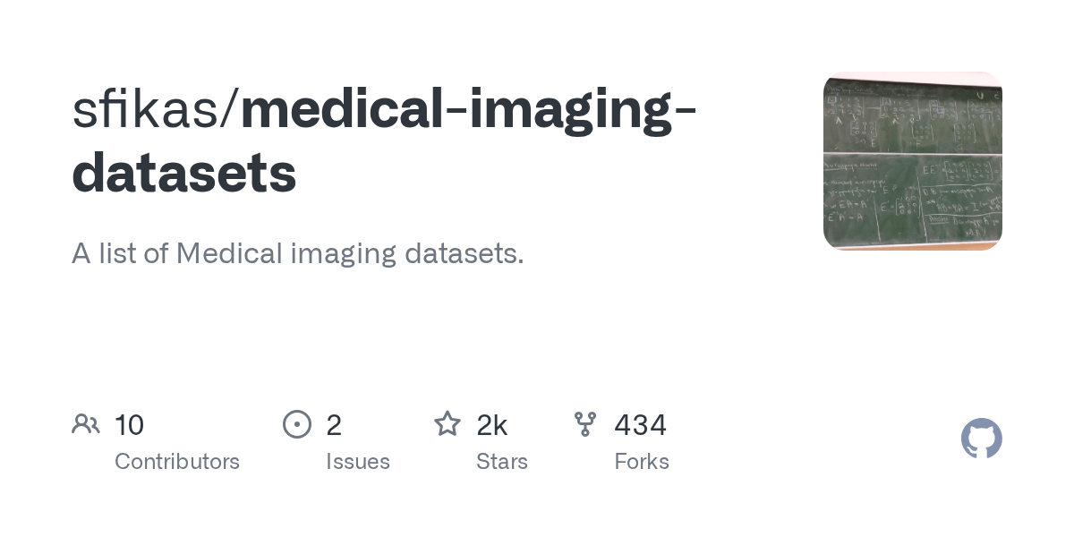 GitHub sfikas/medicalimagingdatasets A list of Medical imaging