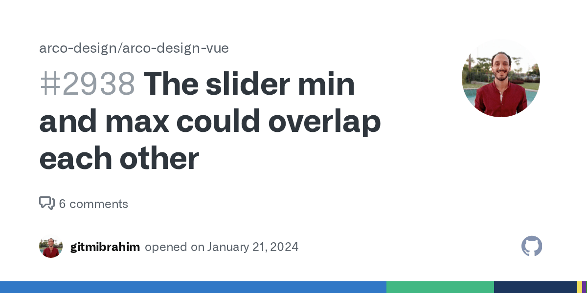 The slider min and max could overlap each other · Issue 2938 · arco