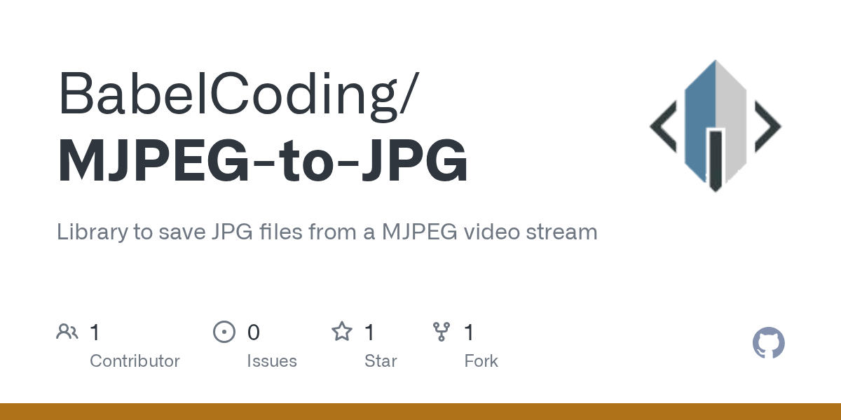 GitHub BabelCoding/MJPEGtoJPG Library to save JPG files from a MJPEG video stream