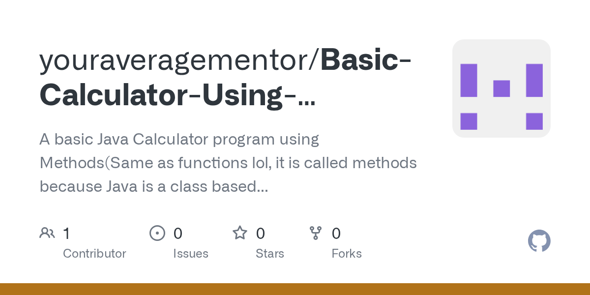 GitHub Pradhu007/BasicCalculatorUsingMethodsinJava A basic Java