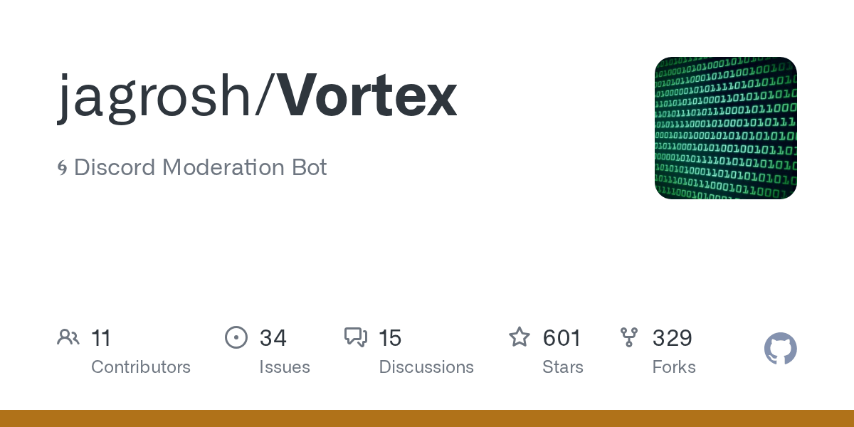 GitHub jagrosh/Vortex 🌀 Discord Moderation Bot