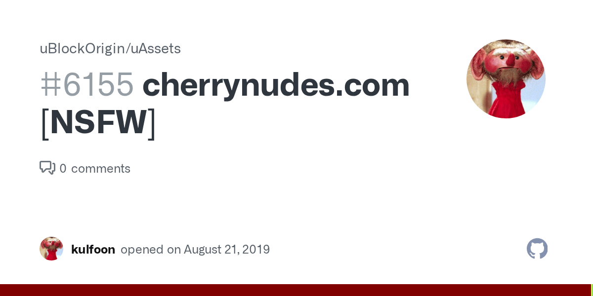 cherrynudes.com [NSFW] · Issue #6155 · uBlockOrigin/uAssets · GitHub