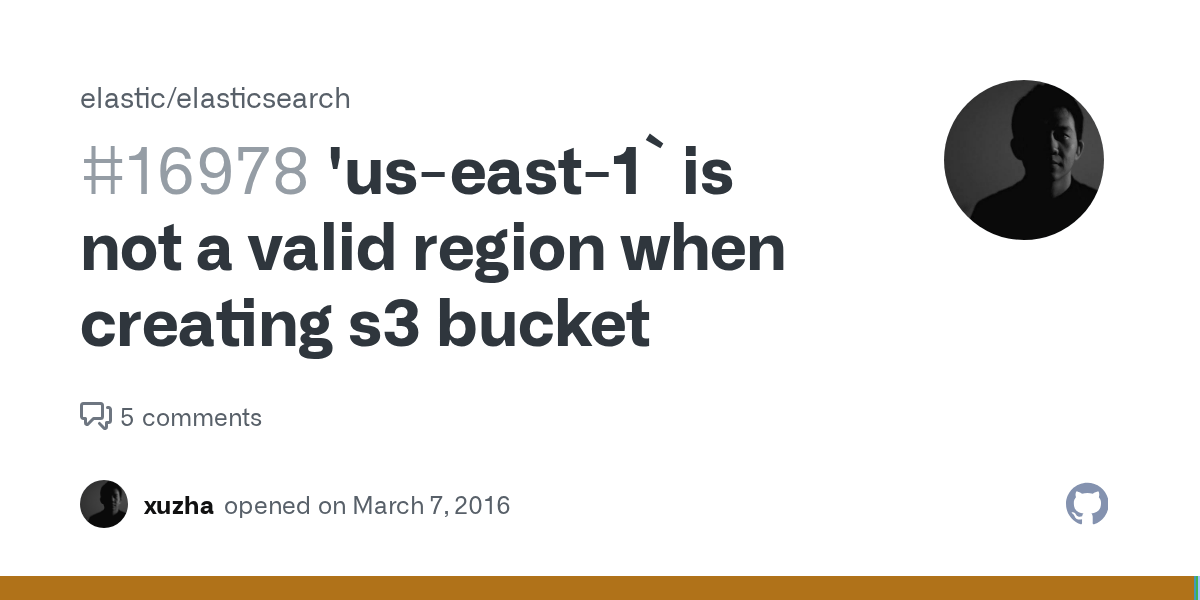 'useast1` is not a valid region when creating s3 bucket · Issue