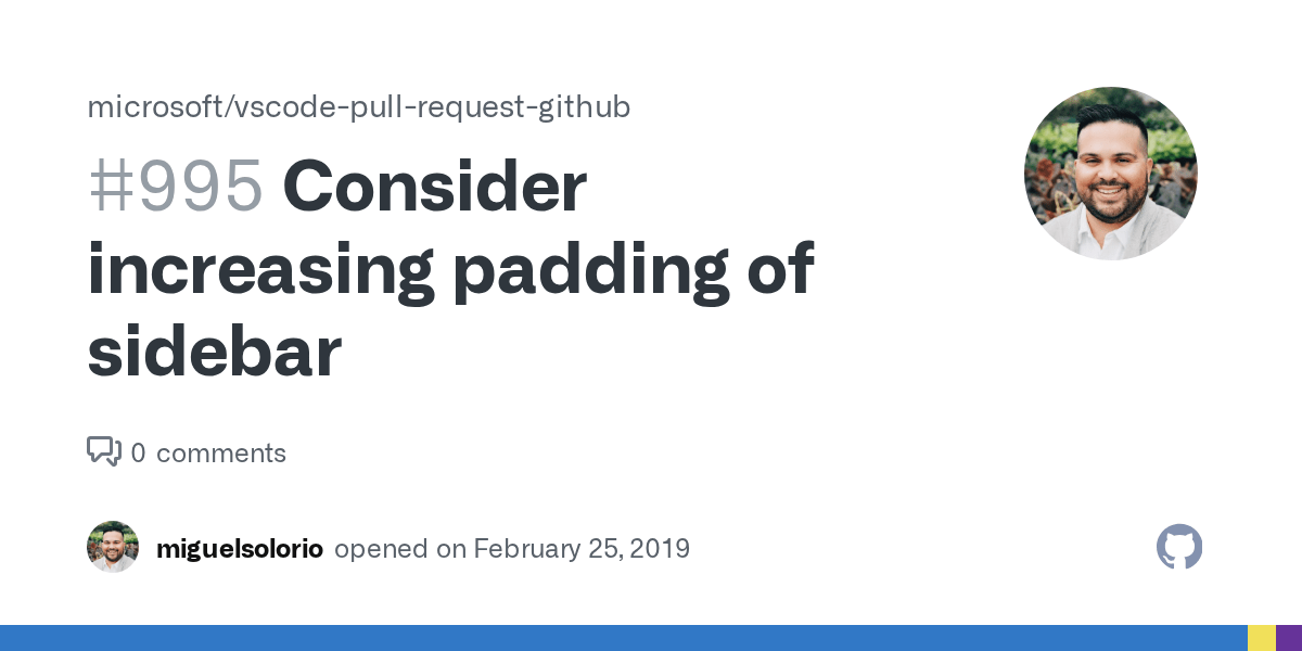 Consider increasing padding of sidebar · Issue 995 · microsoft/vscode