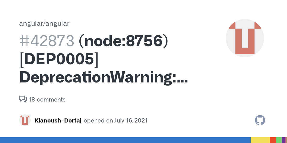 (node8756) [DEP0005] DeprecationWarning Buffer() is deprecated due to